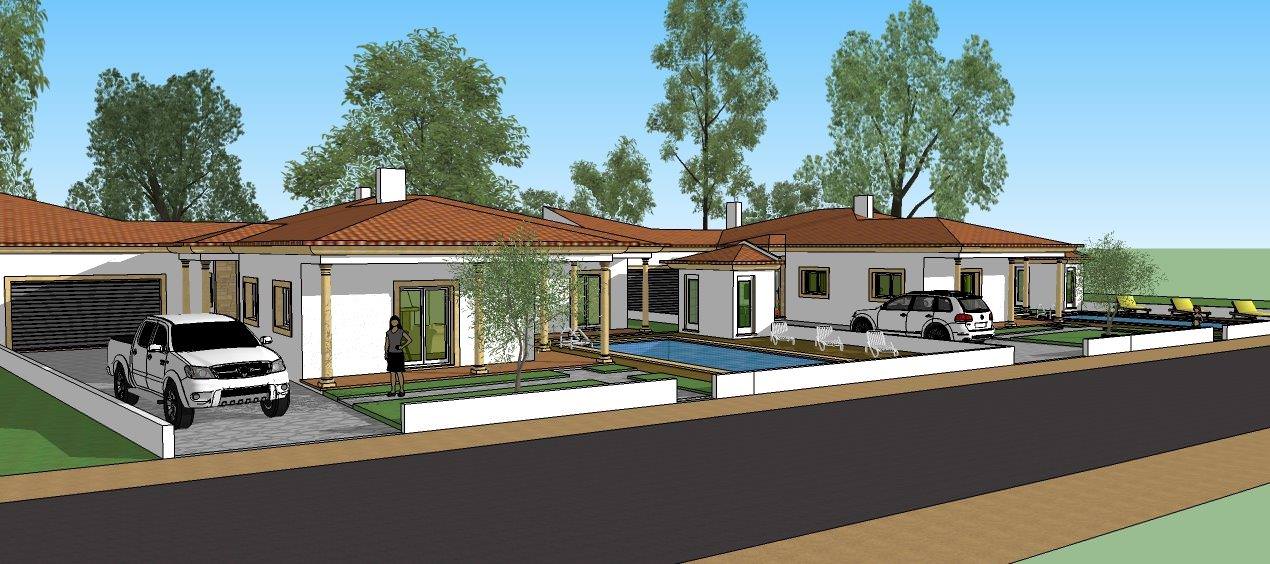 Nouvelles villas avec piscine en construction