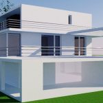 Terreno com 2 casas geminadas com vista para o mar em Sintra não terminada.