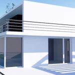 Terreno com 2 casas geminadas com vista para o mar em Sintra não terminada.