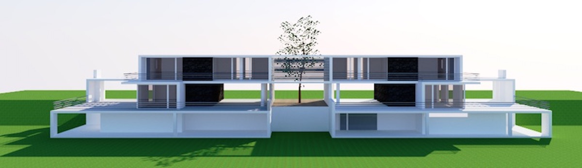 Terreno com 2 casas geminadas com vista para o mar em Sintra não terminada.