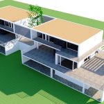 Terreno com 2 casas geminadas com vista para o mar em Sintra não terminada.