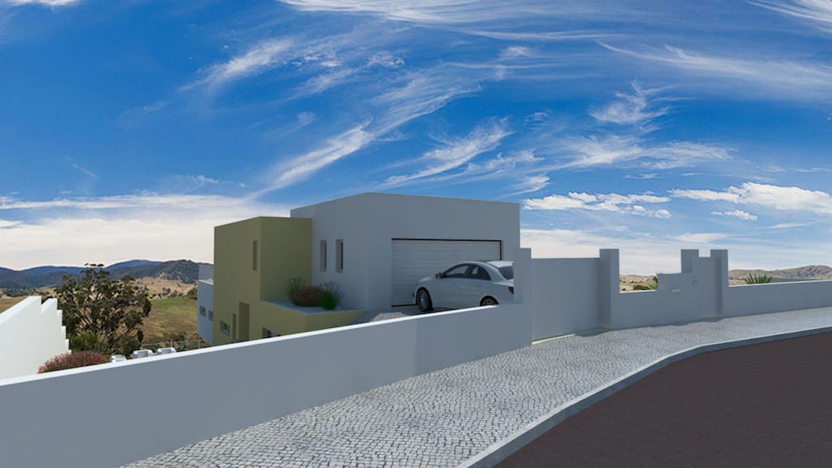 Terrain pour la construction de la villa avec le projet approuvé
