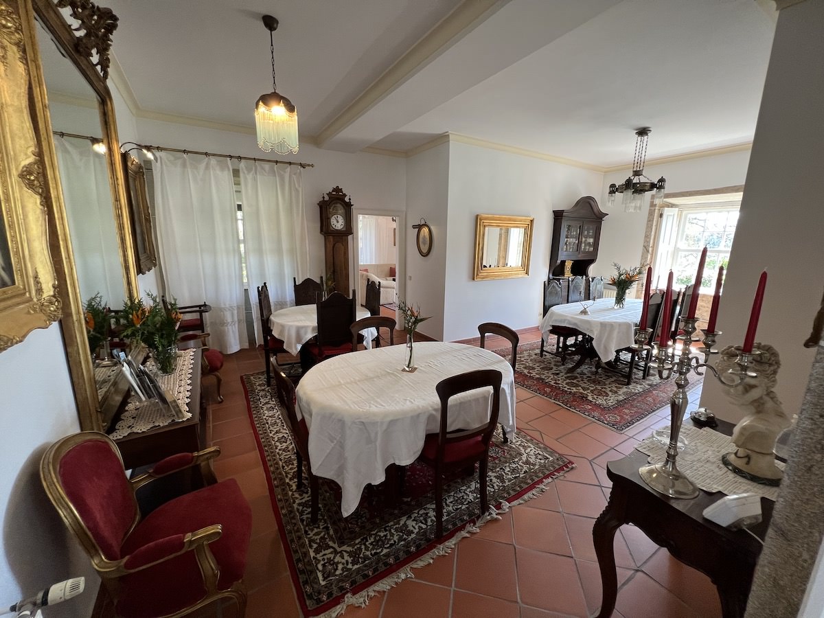 Dining area manor house North Portugal